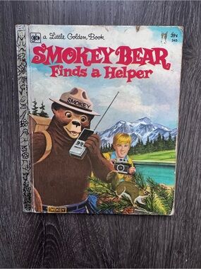 1972 Vintage Smokey Bear Little Golden Book - Antique Children’s Storybook